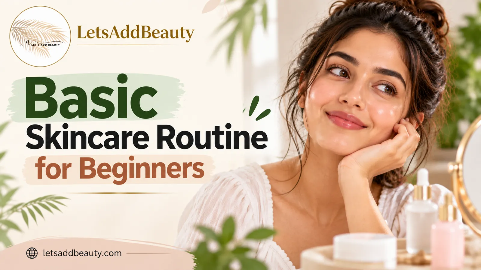 Basic skincare routine for beginners with LetsAddBeauty beauty blog cover